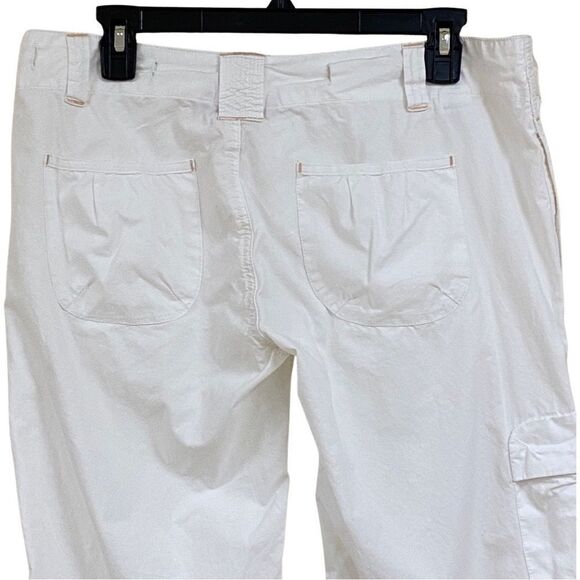 TALL GIRLS ALERT!! BCBG White Y2K Low-Rise Cargo Parachute Pants Sz 8 TALL - Picture 6 of 10